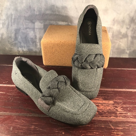 Vivala Women's Classic Square Toe Penny Loafers Grey Size 9 - Picture 9 of 9